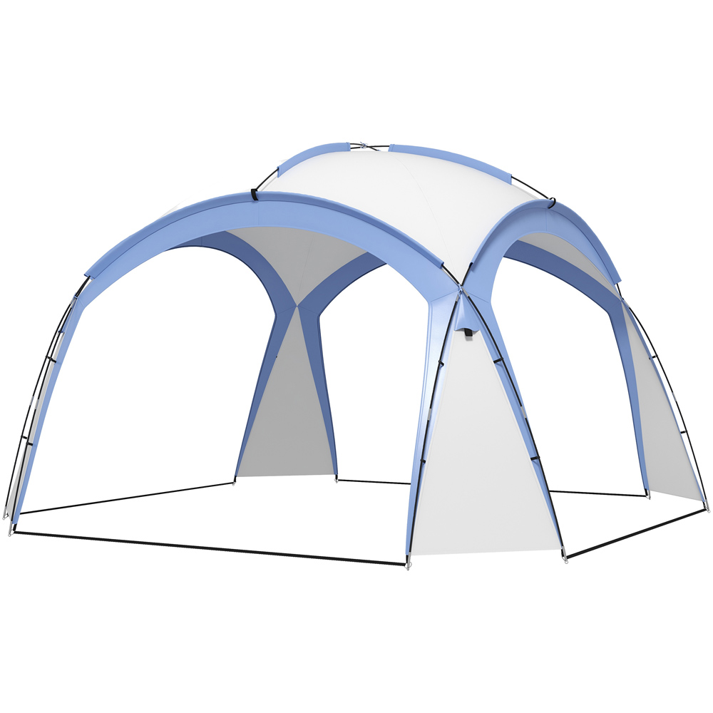 Outsunny 3.5 x 3.5m Light Blue Camping Gazebo Image 1