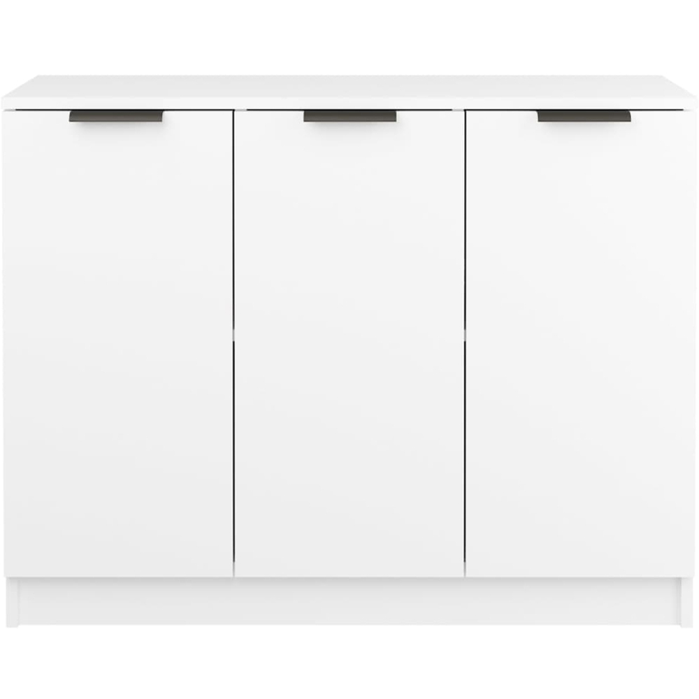 vidaXL 3 Door White Sideboard Image 5