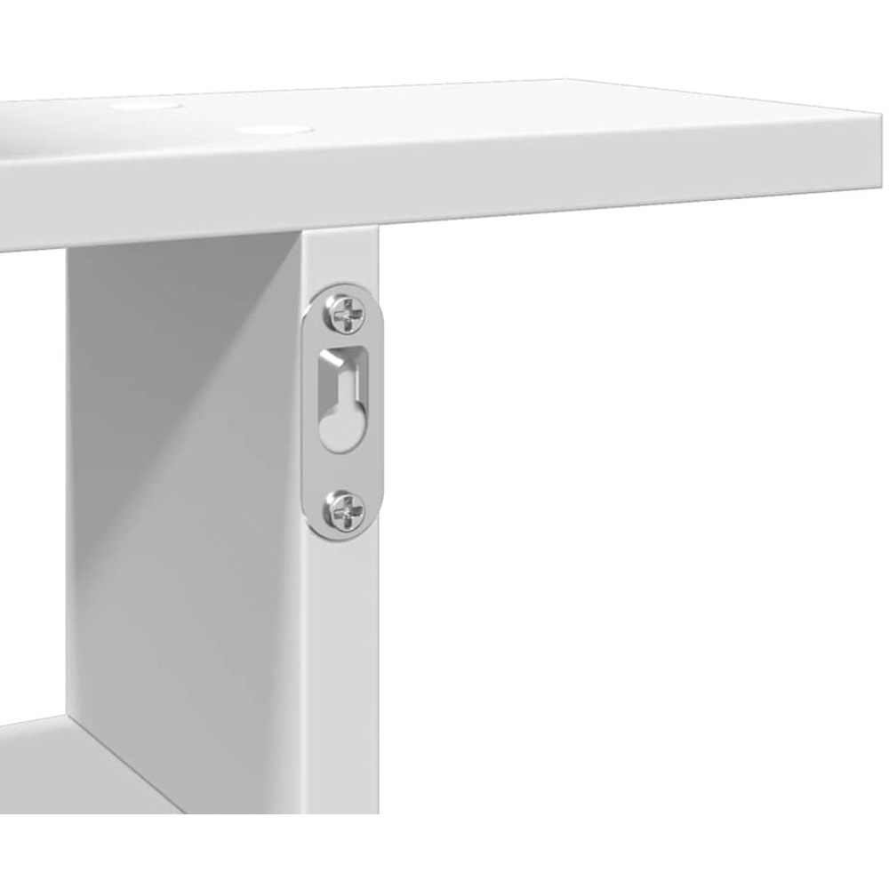 vidaXL 50cm Set of 2 White Floating Wall Shelf Image 9