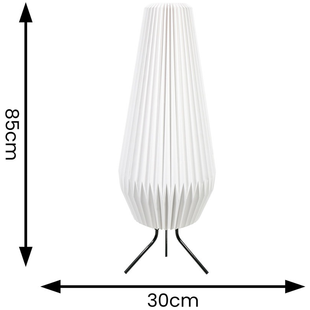 ValueLights Astrid Geometric Origami Teardrop Paper Pleated LED Floor Lamp Image 3