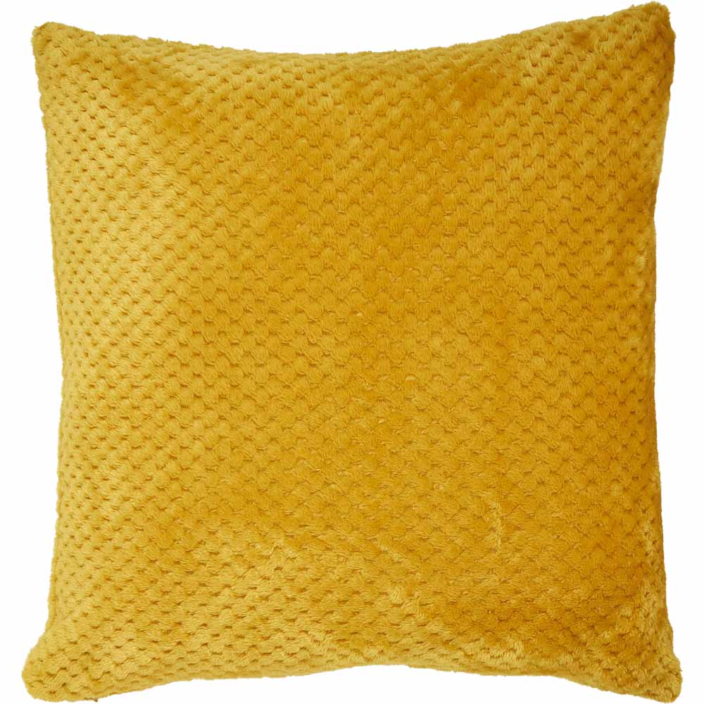 Wilko Ochre Jumbo Cushion 55 x 55cm Image 1