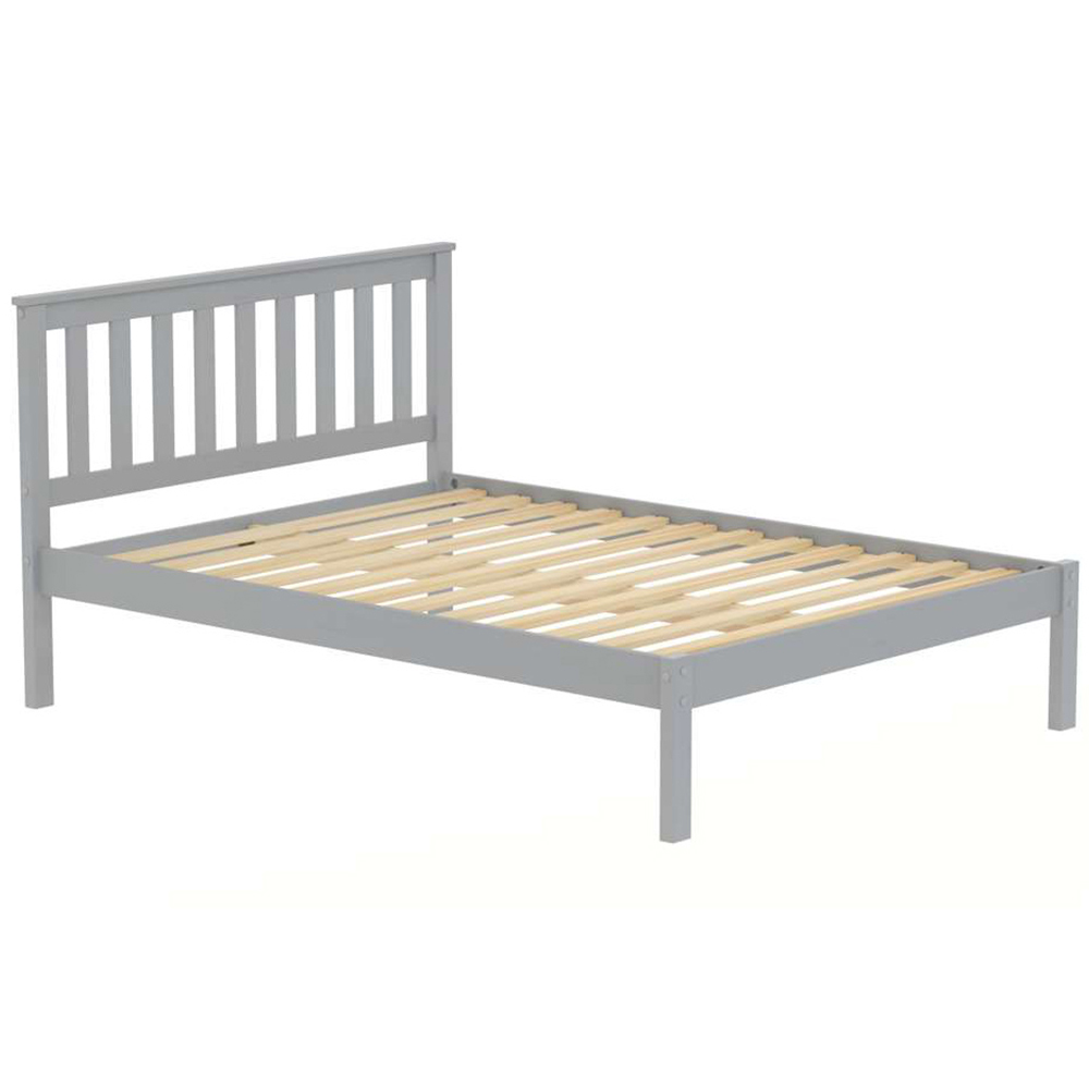 Denver Double Grey Wooden Bed Image 2