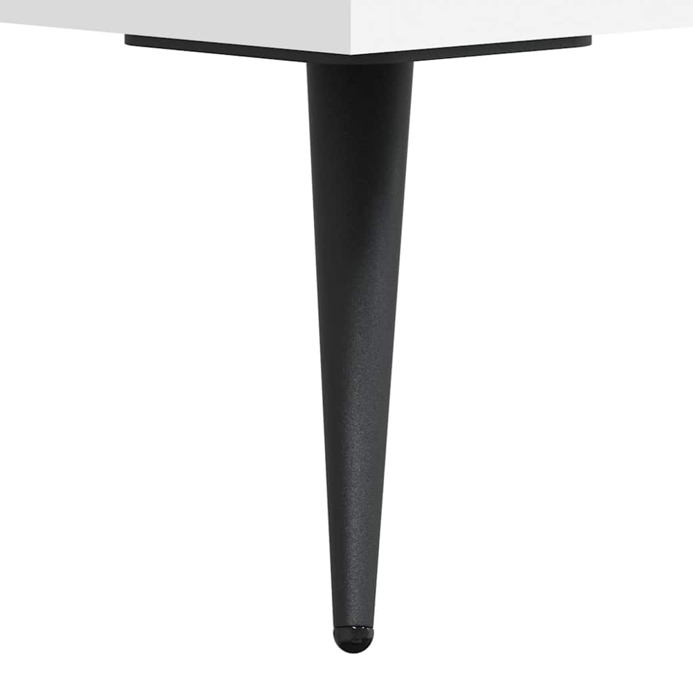 vidaXL 3 Shelf White Tall Storage Cabinet Image 7