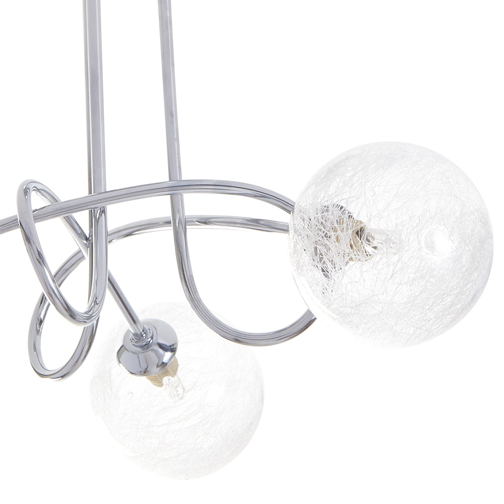 Wilko Sorrento 3 Arm Metal Ceiling Light with Crackle Effect Glass Shades Image 4