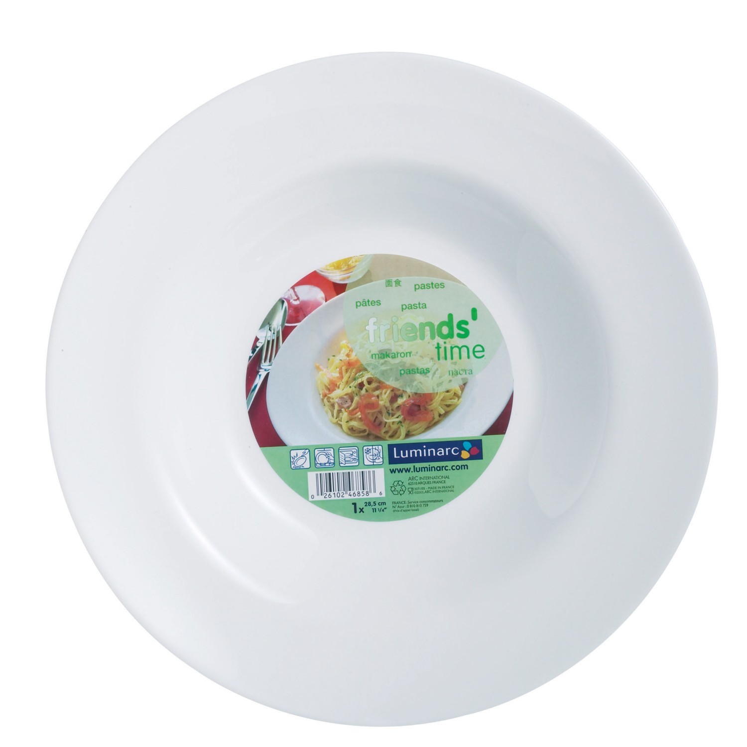 Luminarc Friends Time Pasta Plate - White Image