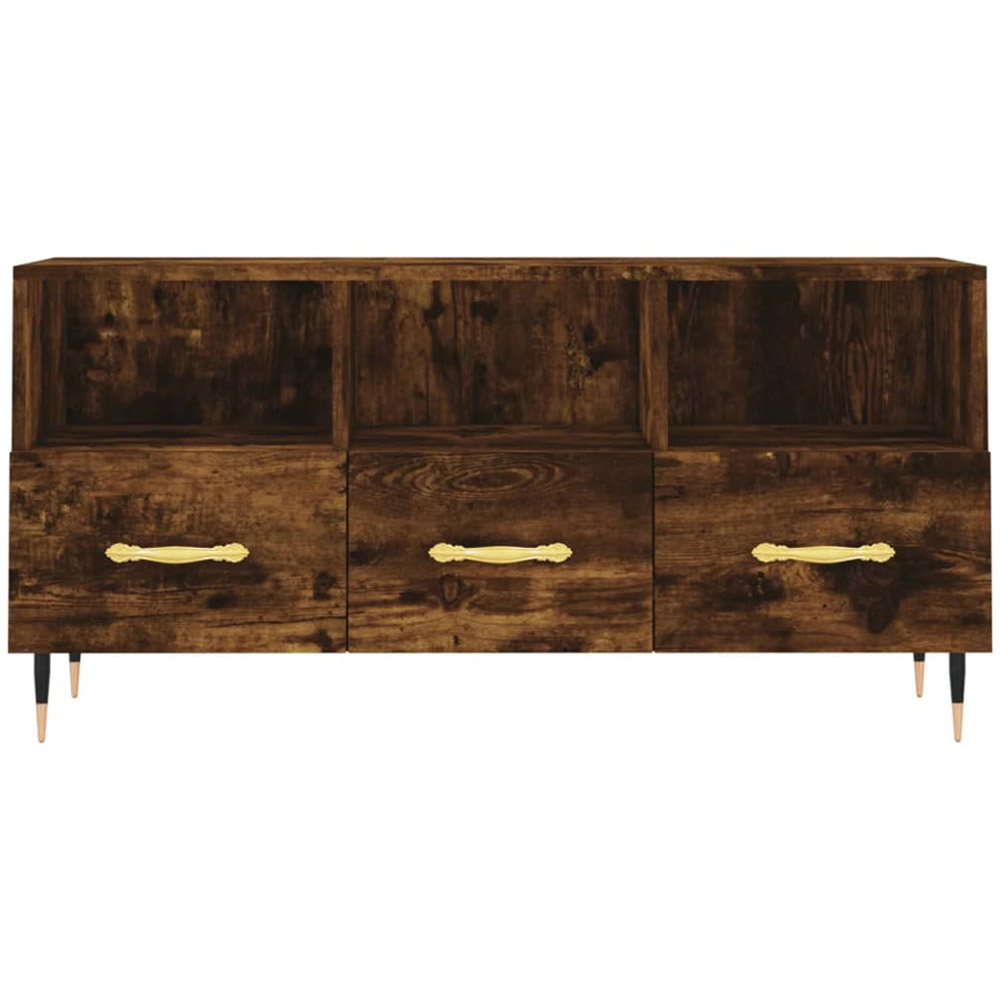 vidaXL 4 Open Shelf Sonoma Oak Reception Desk Image 5