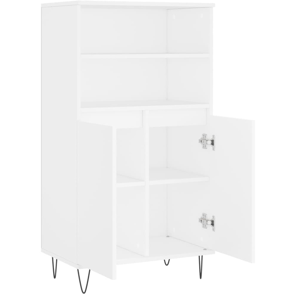 vidaXL 2 Door 2 Shelf White Highboard Image 5