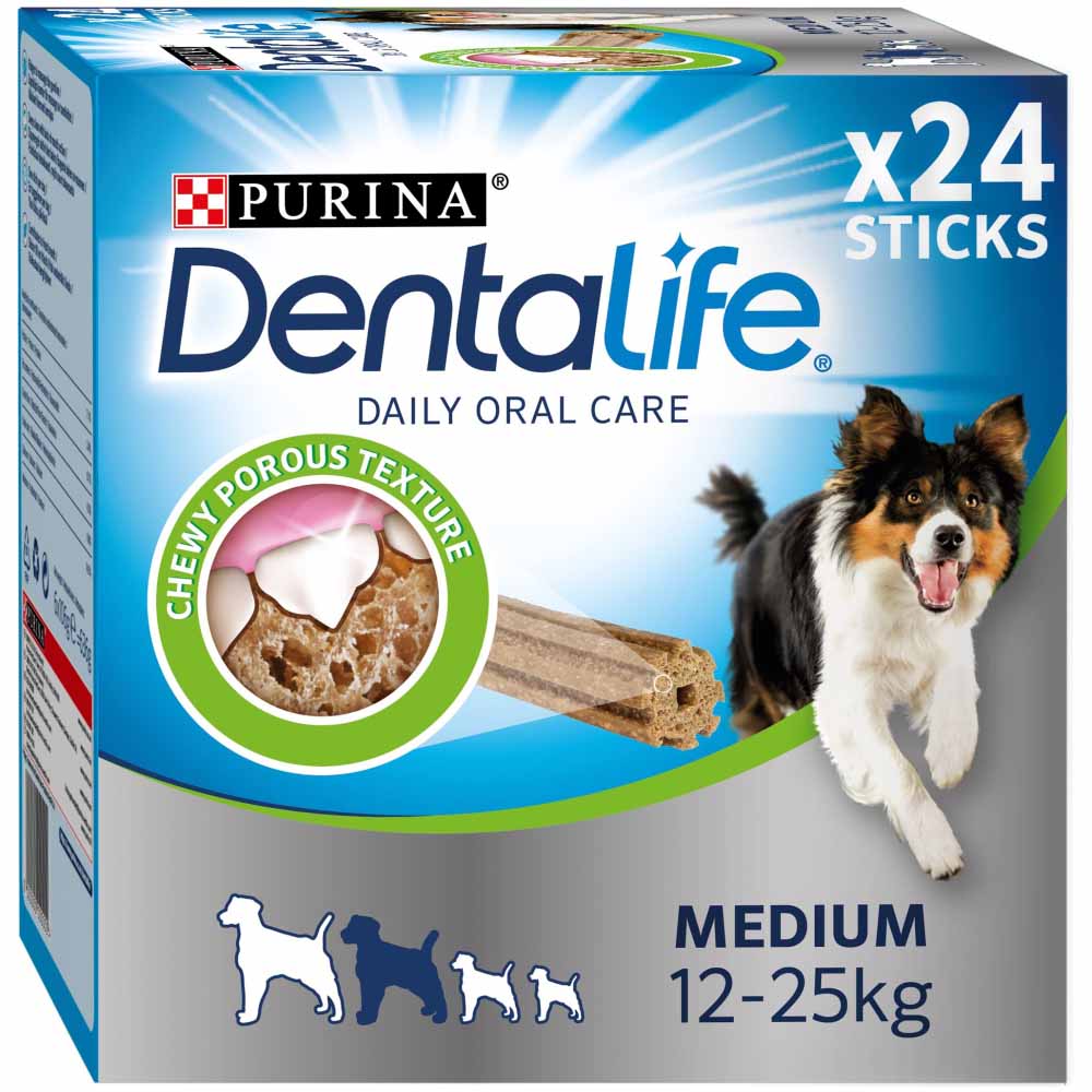 Dentalife Medium Dog Chews 24 Sticks 552g Image 1