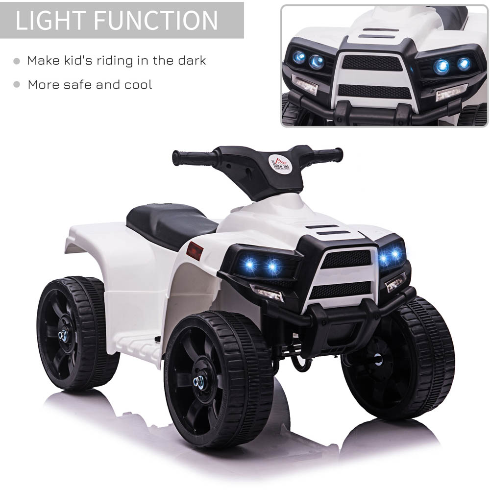 Tommy Toys Toddler Ride On Electric Quad Bike White and Black 6V Image 5