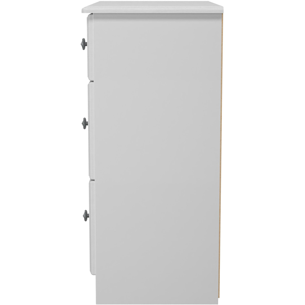 Crowndale Pembroke 3 Drawer Grey Ash Deep Chest of Drawers Ready Assembled Image 4