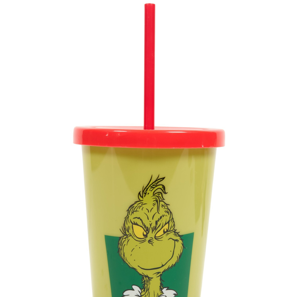The Grinch Tumbler with Straw Image 4