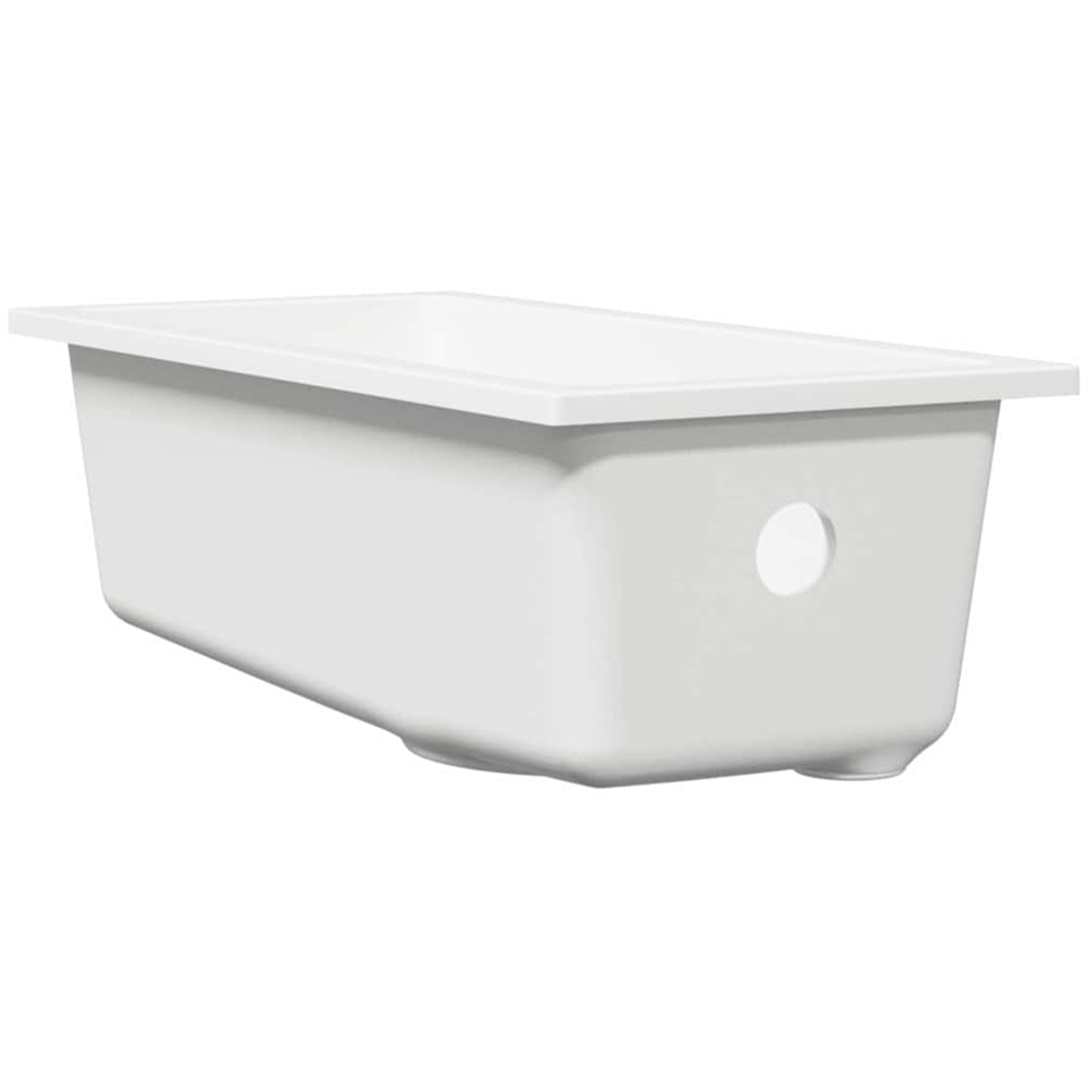 vidaXL White Granite Kitchen Sink 21 x 44 x 14cm Image 4