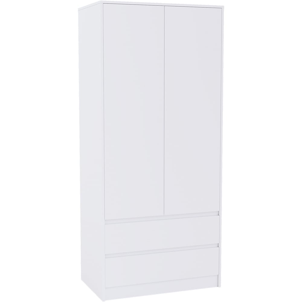Vida Designs Denver 2 Door 2 Drawer White Wardrobe Image 2