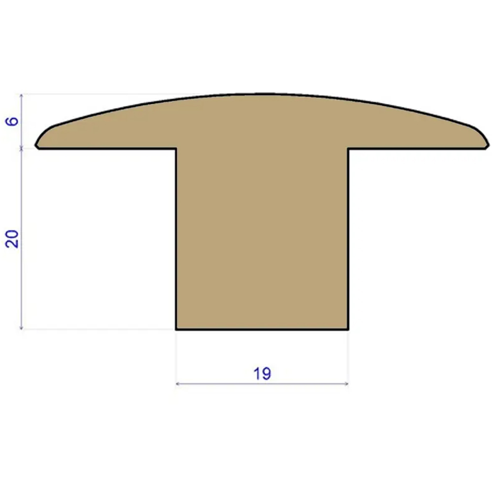 Signature Collection 20mm Unfinished Solid Oak T-Section 90cm Image 2