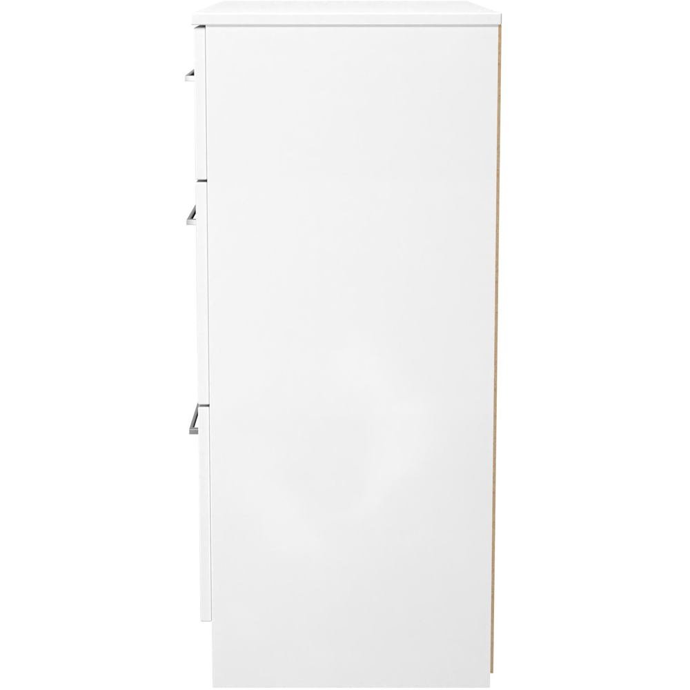 Crowndale Worcester 3 Drawer Matt Black and White Deep Chest of Drawers Ready Assembled Image 4