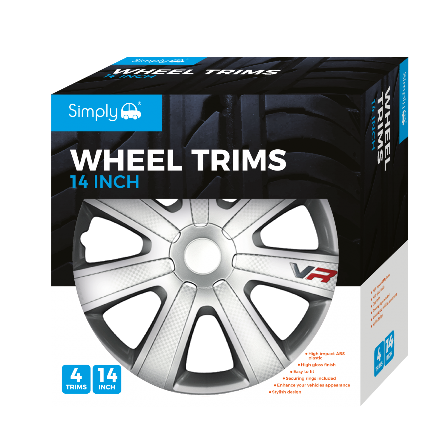 Simply Auto Wheel Trims 14inch - Chromia Carbon Image 1