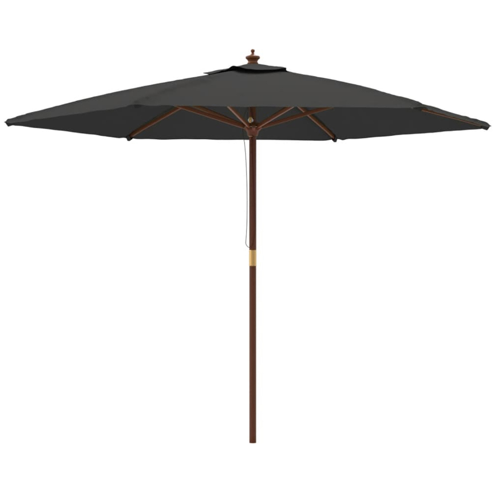 vidaXL Anthracite Garden Parasol 2.4 x 2.9m Image 1