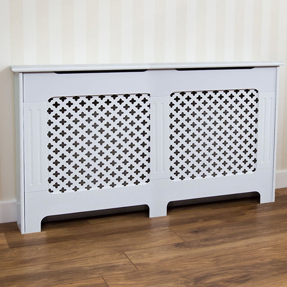 Vida Designs Oxford White Large Radiator Cover Image 2