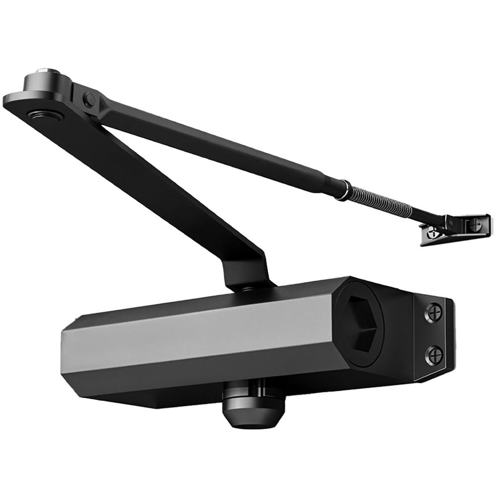 Living and Home Black Aluminium Alloy Automatic Overhead Door Closer Image 1