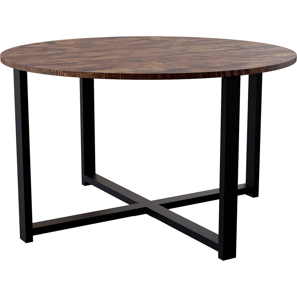 Vida Designs Brooklyn Dark Wood Round Coffee Table Image 3
