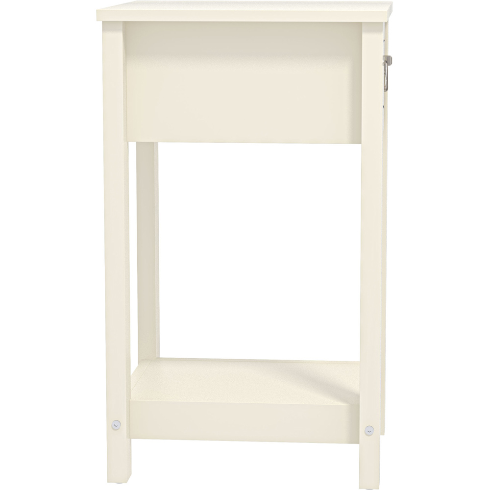 GFW Clovelly Single Drawer Ivory Bedside Table Image 4