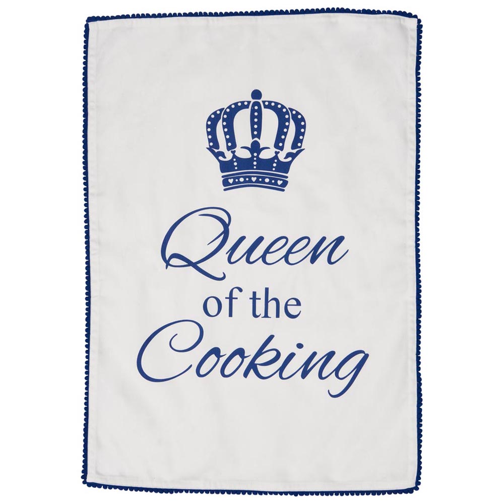 Wilko Queen of the Cooking Tea Towel Image 1