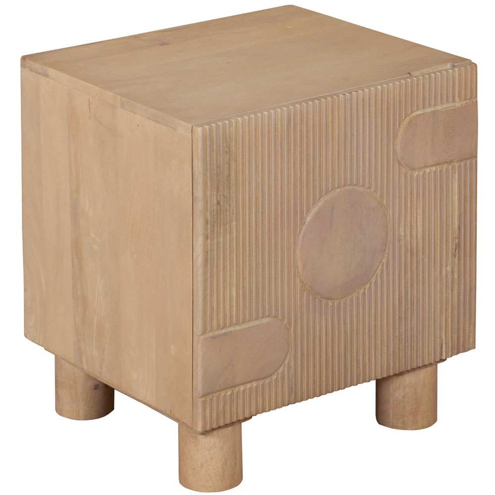 IH Design Ajmer Single Door Solid Wood Bedside Table Image 3