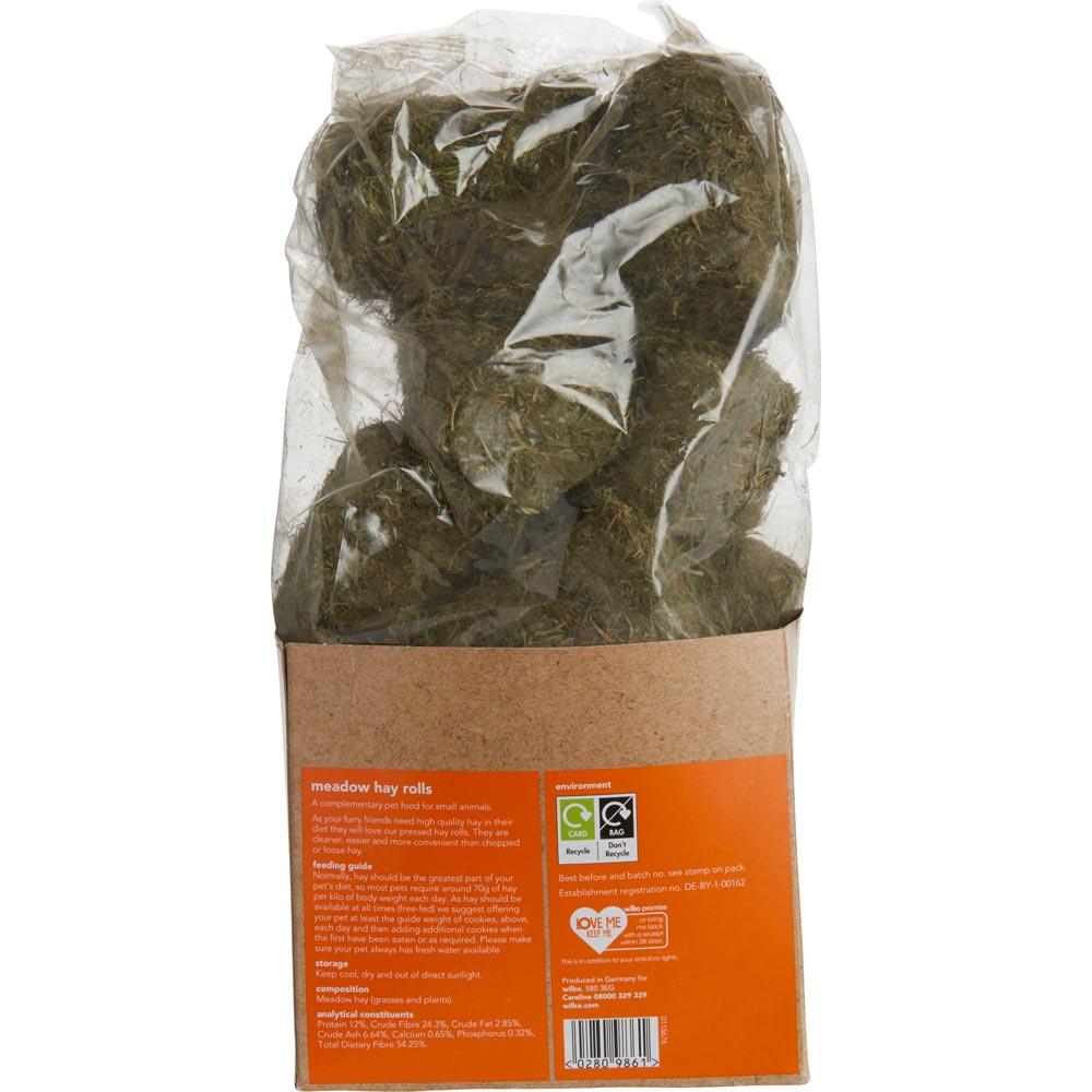 Rosewood 7 pack Small Animal Meadow Hay Rolls 1kg Image 2