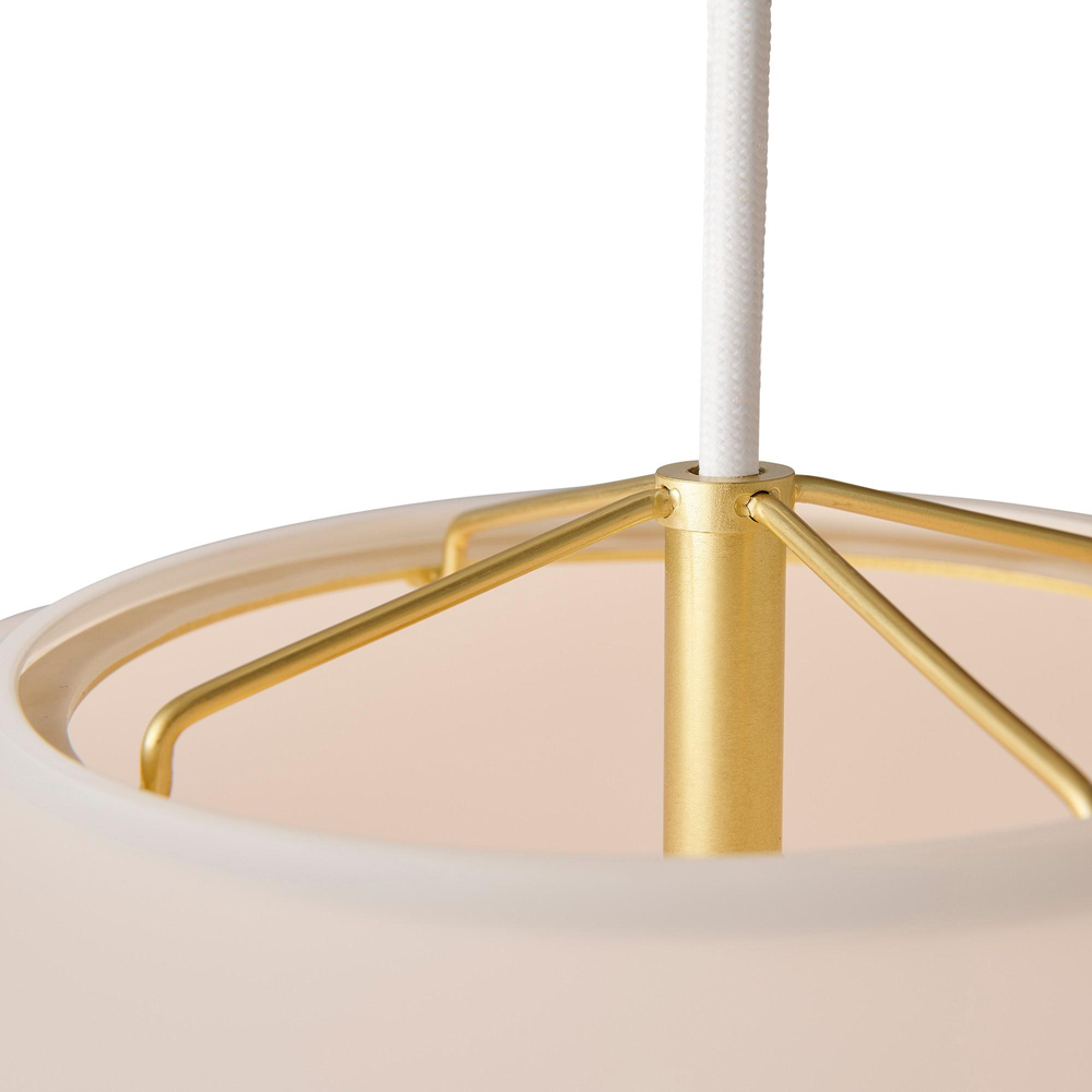 Nordlux Navone 40 E27 Opal White and Brass Pendant Light Image 4