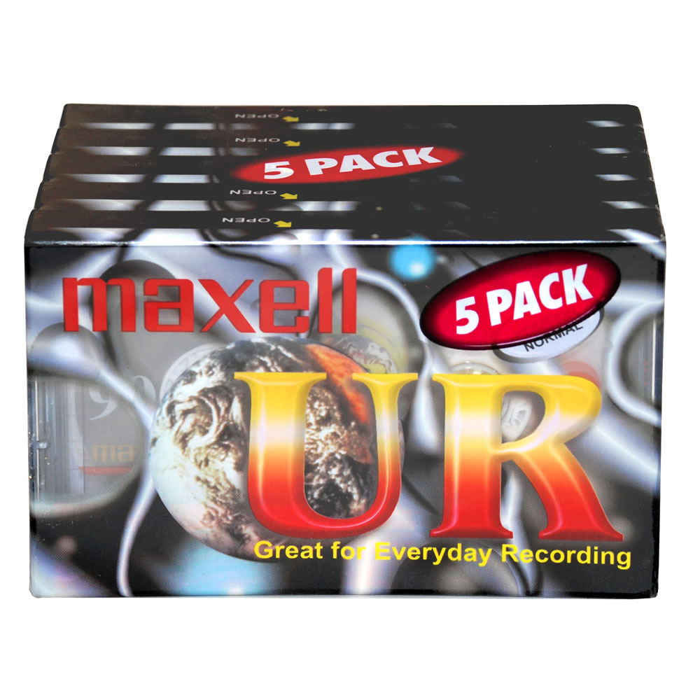 Maxell UR90 Audio Cassette 5 pack Image