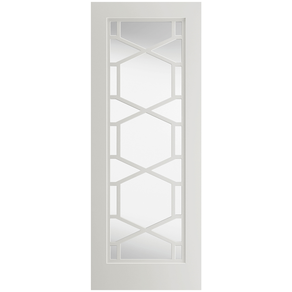 JB Kind Quartz White Primed Glazed Door 1981 x 762mm Image 1