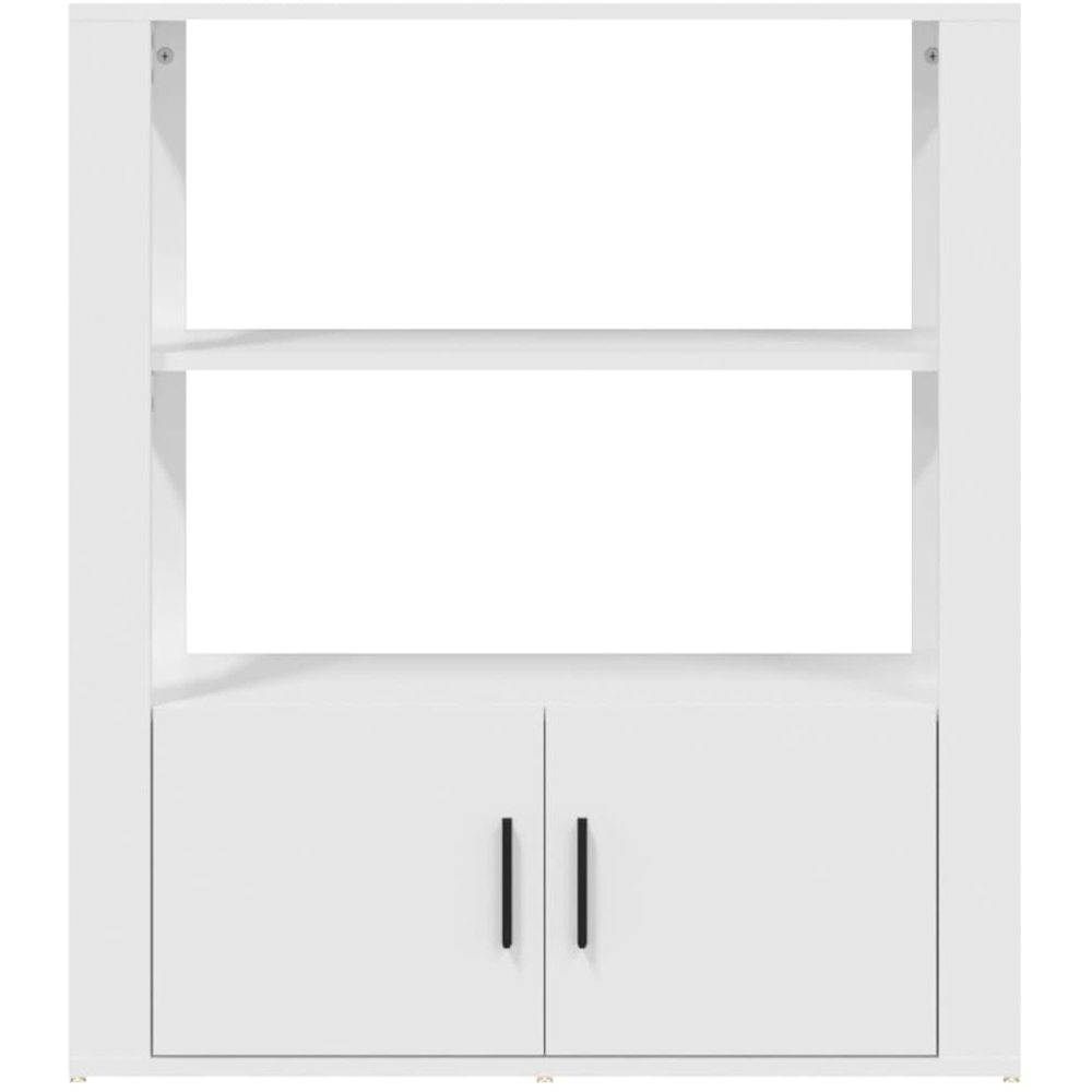 vidaXL 2 Door 2 Shelf White Sideboard Image 4