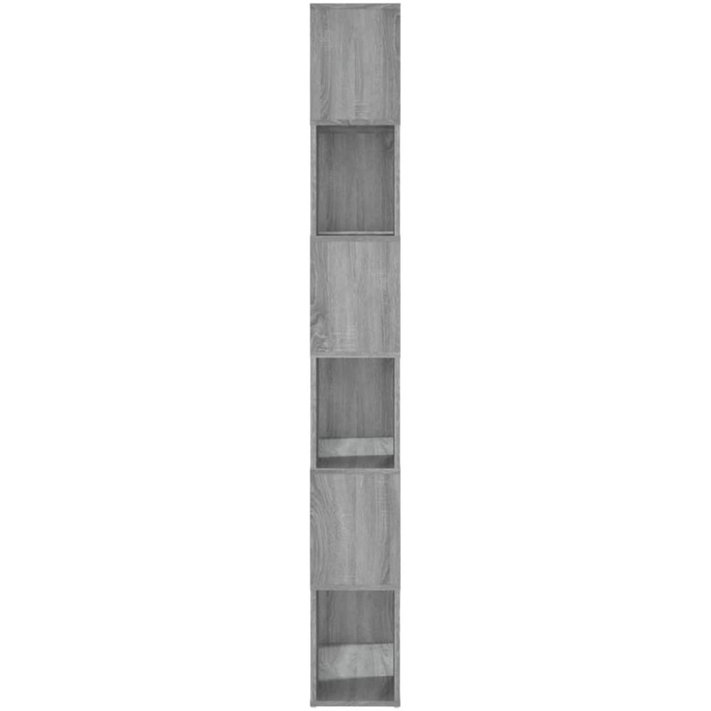 vidaXL 6 Shelf Grey Sonoma Bookcase Image 5