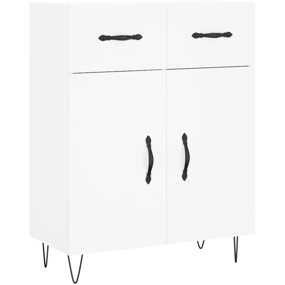 vidaXL 2 Door 2 Drawer White Sideboard Image 2