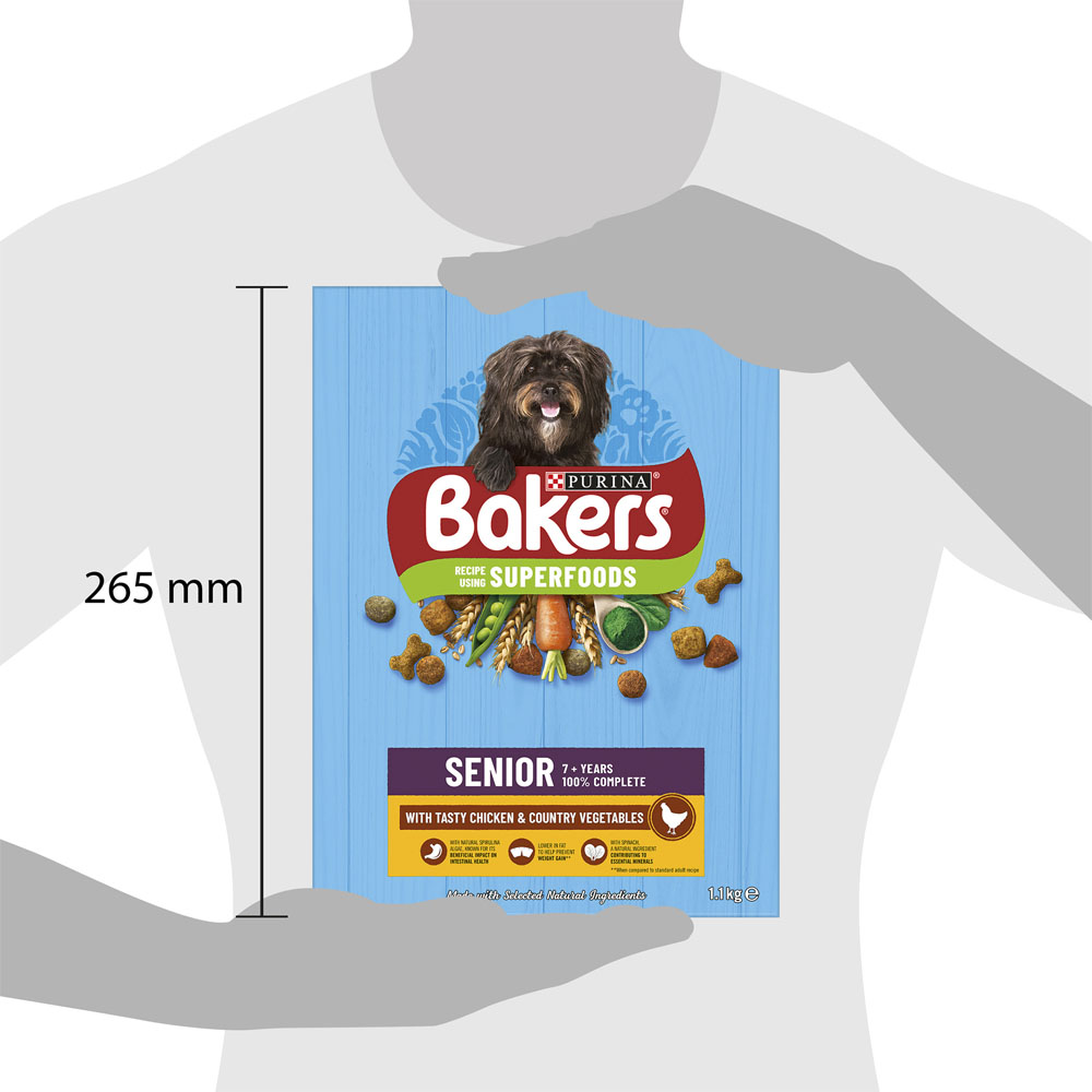 Bakers Chicken and Veg Senior Dry Dog Food 1.1kg   Image 5