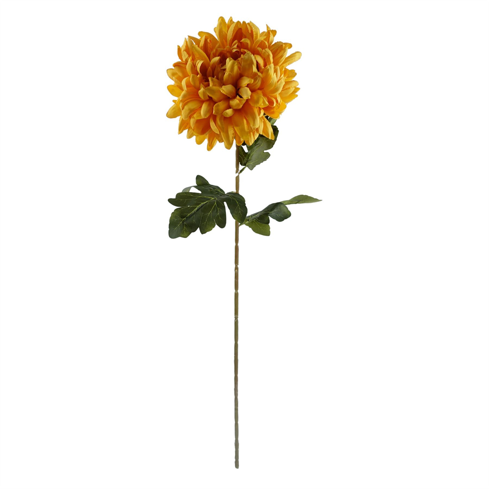 Leaf Orange and Black Artificial Flower Bundle with Glass Vase 65cm 12 Pack Image 3