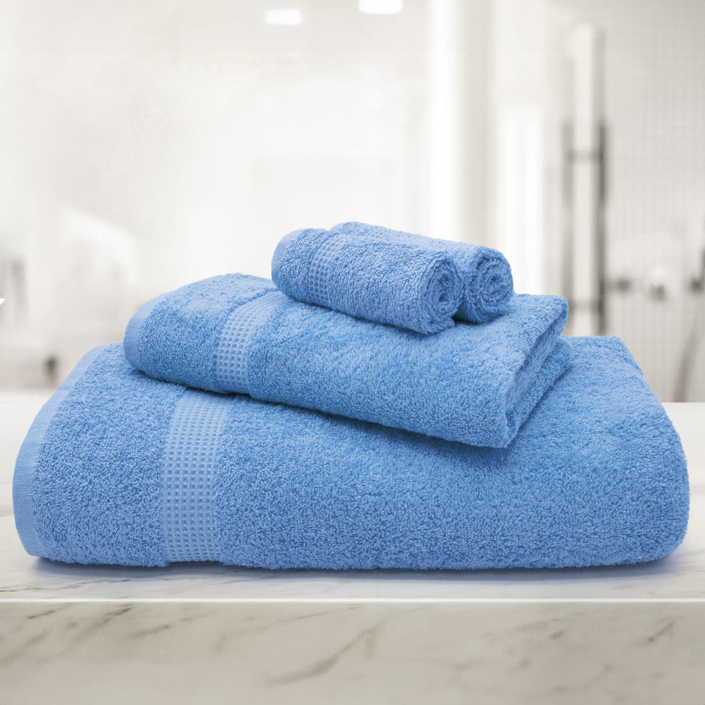 Mayfair Egyptian Cotton Blue Bath Towel Set of 2 Image 2