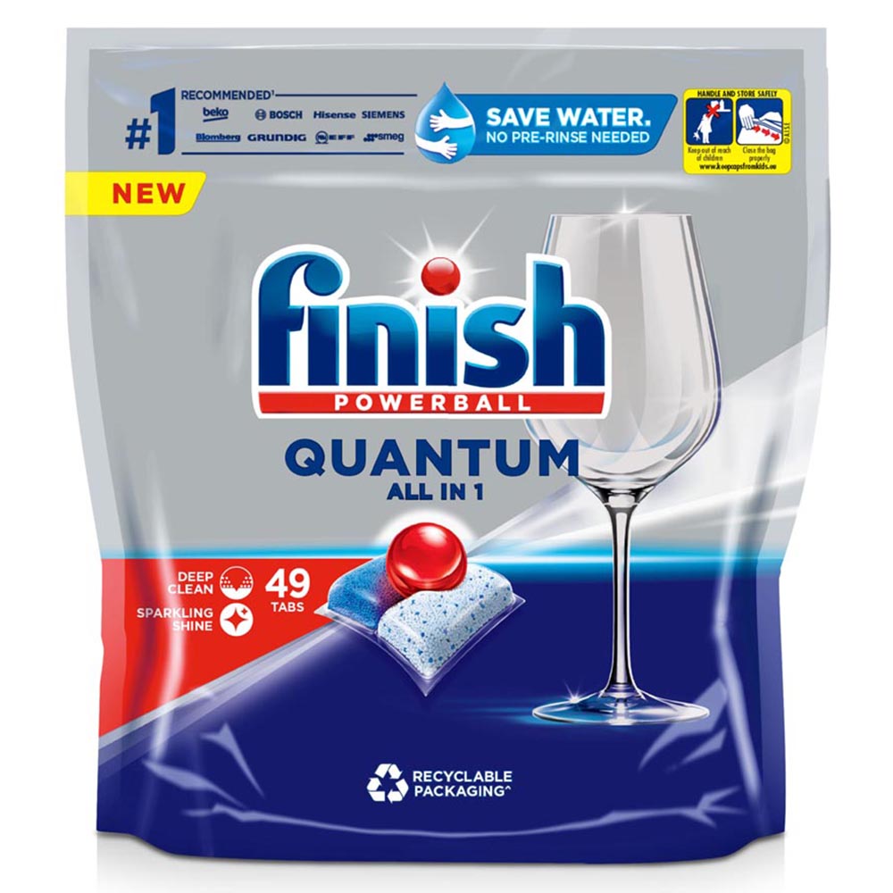 Finish Quantum All-in-One Regular Dishwasher Tablets 49 Pack Image