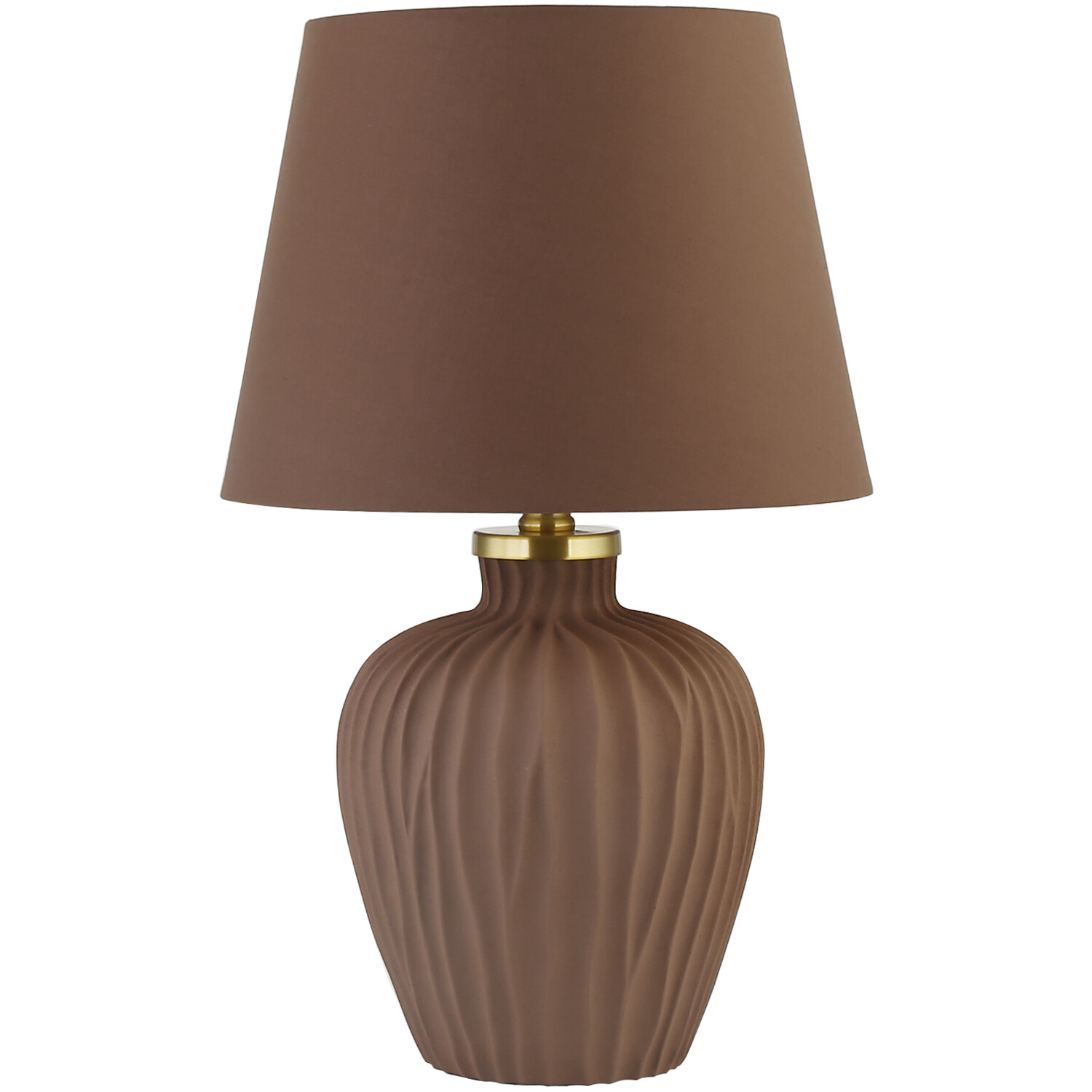 Kaia Swirl Effect Table Lamp - Brown Image 1