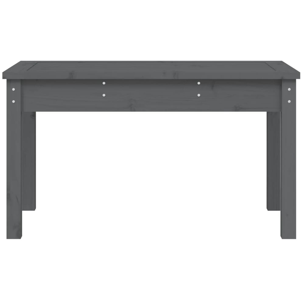 vidaXL Grey Solid Pine Wood Slatted Garden Bench 80 x 44 x 45cm Image 3