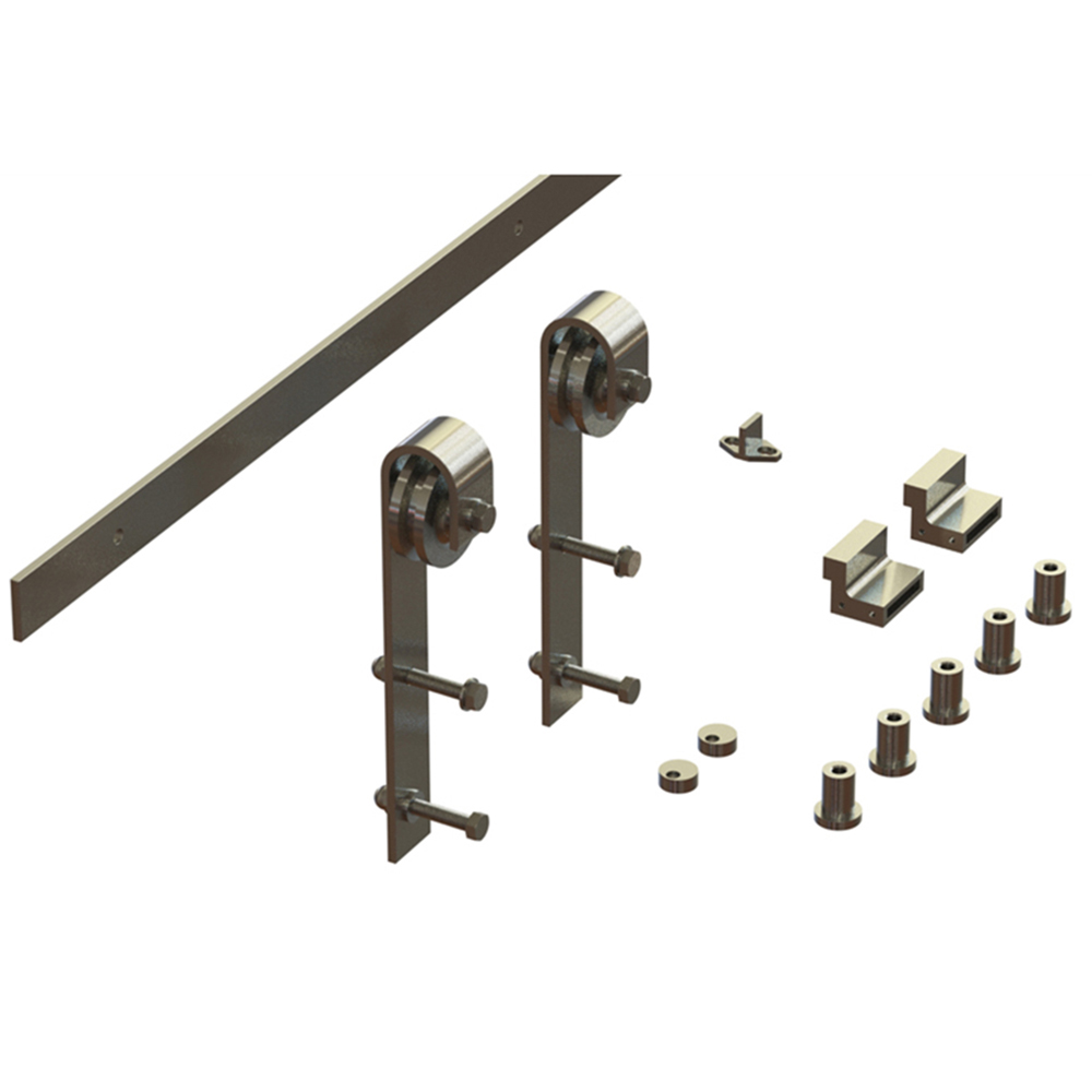 Coburn Flat Track 100 Stainless Steel Straight Hanger One Door System 1500mm Image 1