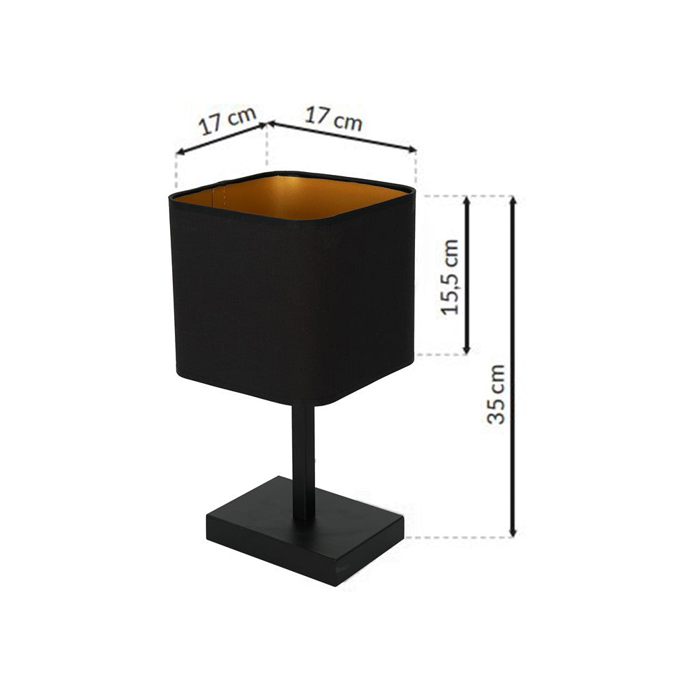 Milagro Napoli Black Table Lamp 230V Image 5