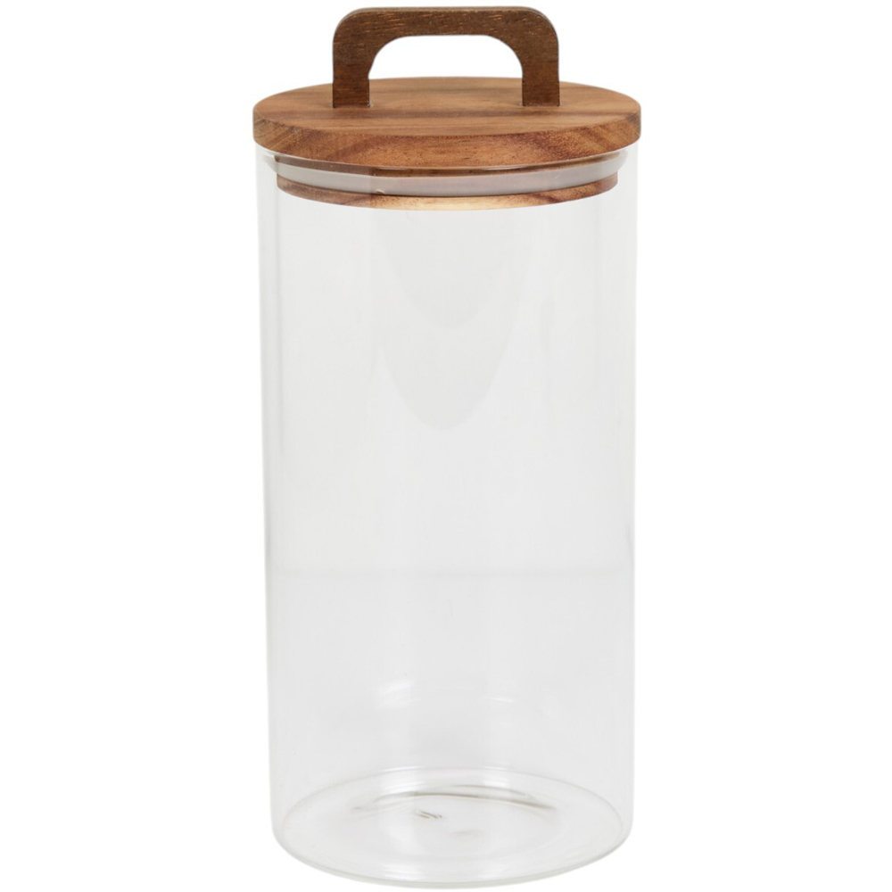 Glass Storage Jar with Handled LidClear1.3l Image 1