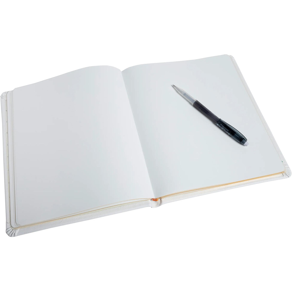 Exacompta White Leather Livre D or Guest book with French cover and Gold Edges 140 Pages Image 5