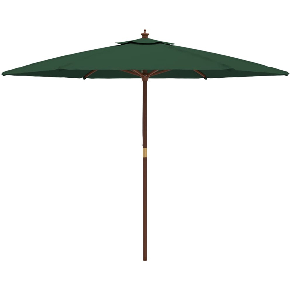 vidaXL Green Garden Parasol 2.4 x 2.9m Image 3