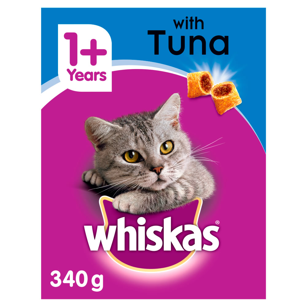 Whiskas Complete Dry Adult Cat Food Dental Protection Plus with Tuna 340g Image 1