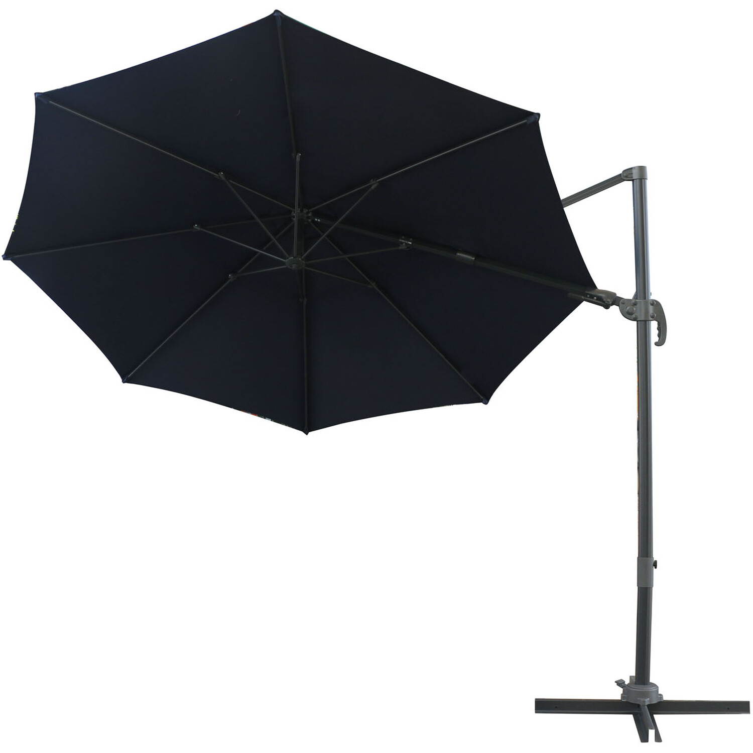 Mini Roma Dark Blue Hanging Parasol 3m Image 2