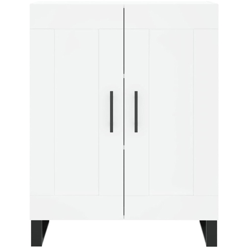 vidaXL 4 Glass and Wood Door 6 Shelf White Highboard Image 8