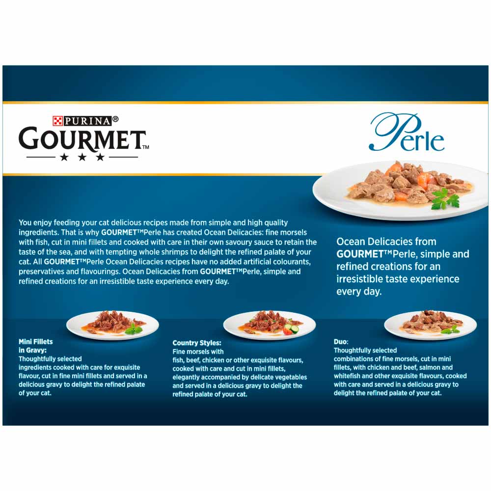 Gourmet Perle Pouches Ocean Delicacies Cat Food 12 x 85g Image 5