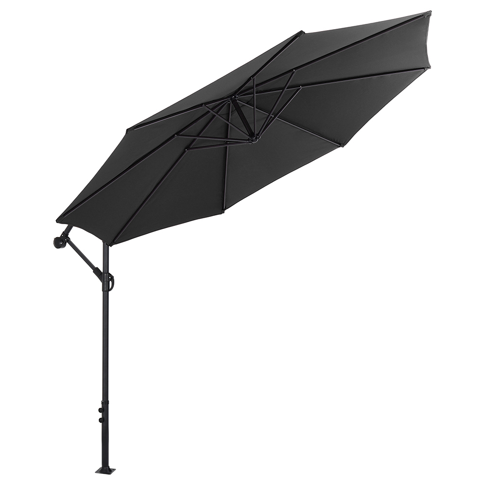 Living and Home Black Garden Cantilever Parasol 3m Image 1